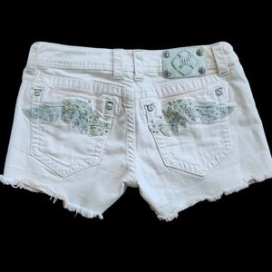 MISS ME Pastel Pink Bubblegum Embelished Wing Shorts JP5437H3 Size 30